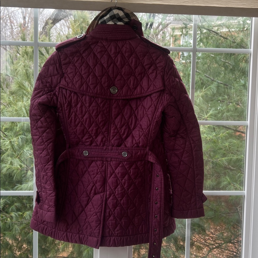Burberry Quilted Jacket in Burgundy
